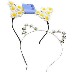 2 Headbands Sunflower Spring Easter Summer Flowers Hair Accessories